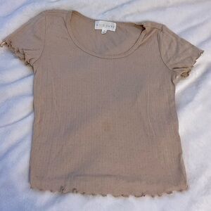 Brown crop shirt